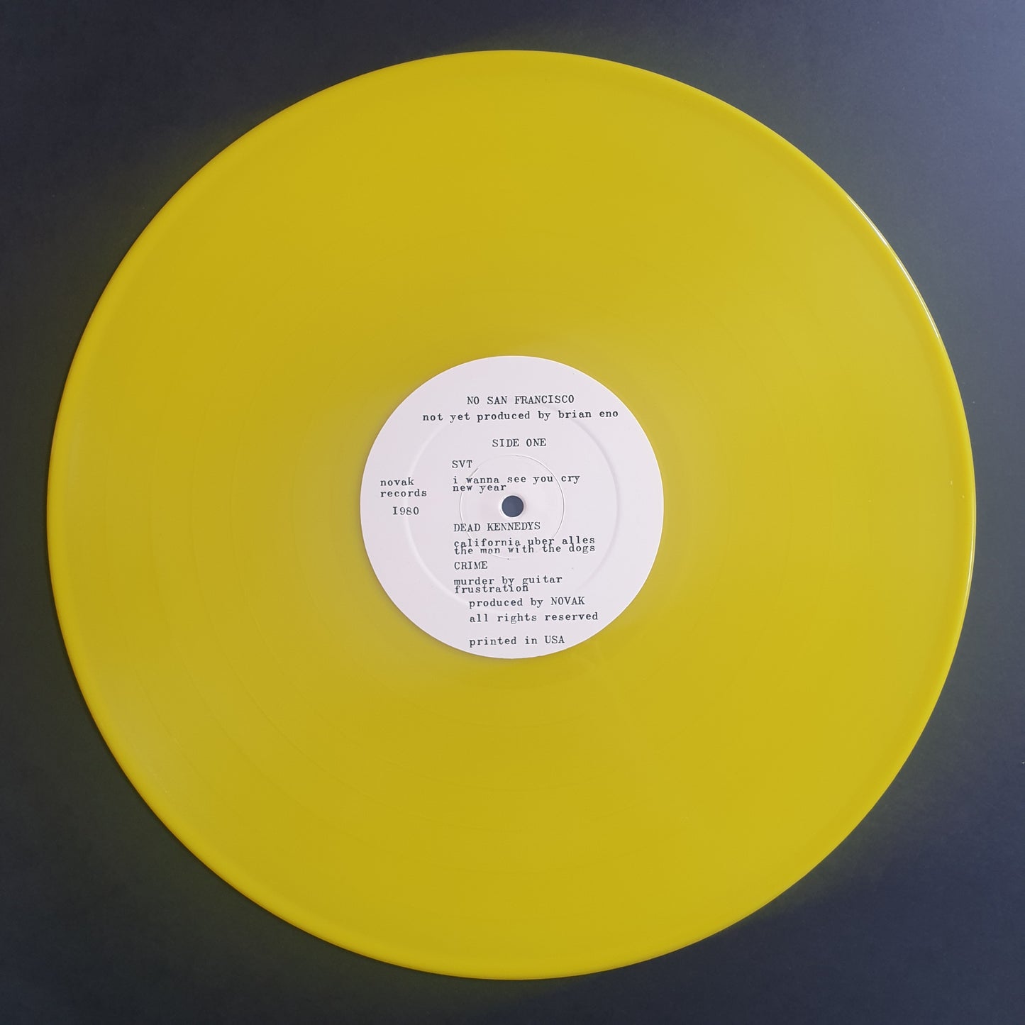V.A. - No San Francisco - Not Yet Produced by Brian Eno