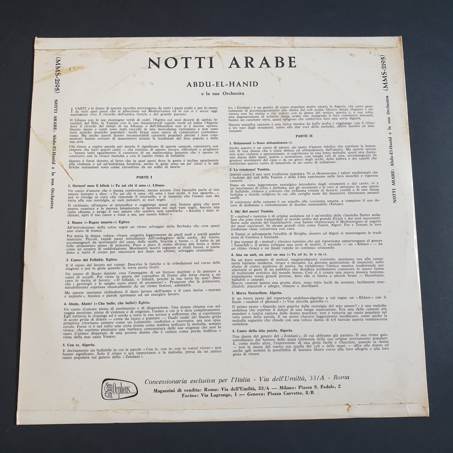 ABDU EL HANID - Notti Arabe