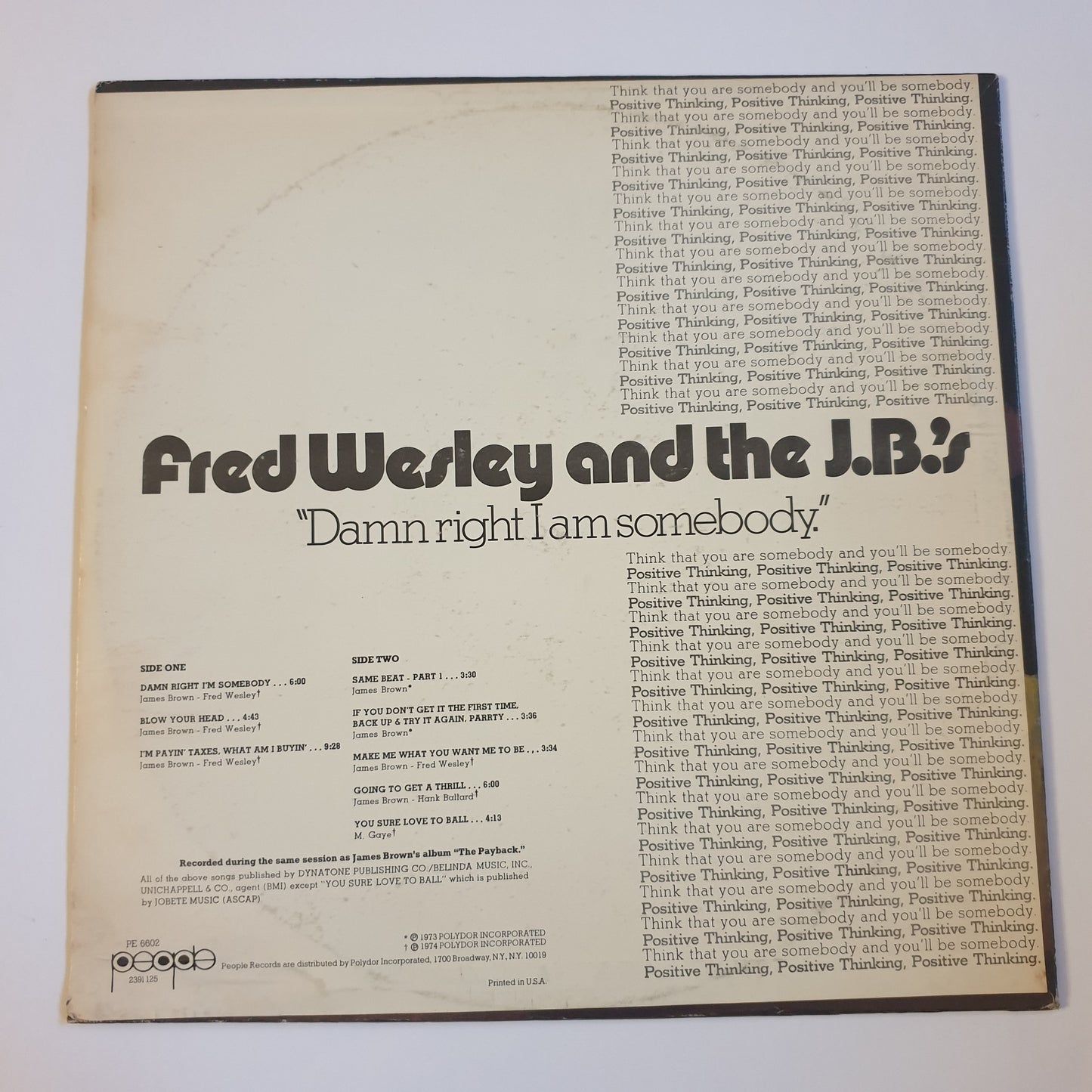 FRED WESLEY AND THE J.B.'S - Damn Right I Am Somebody