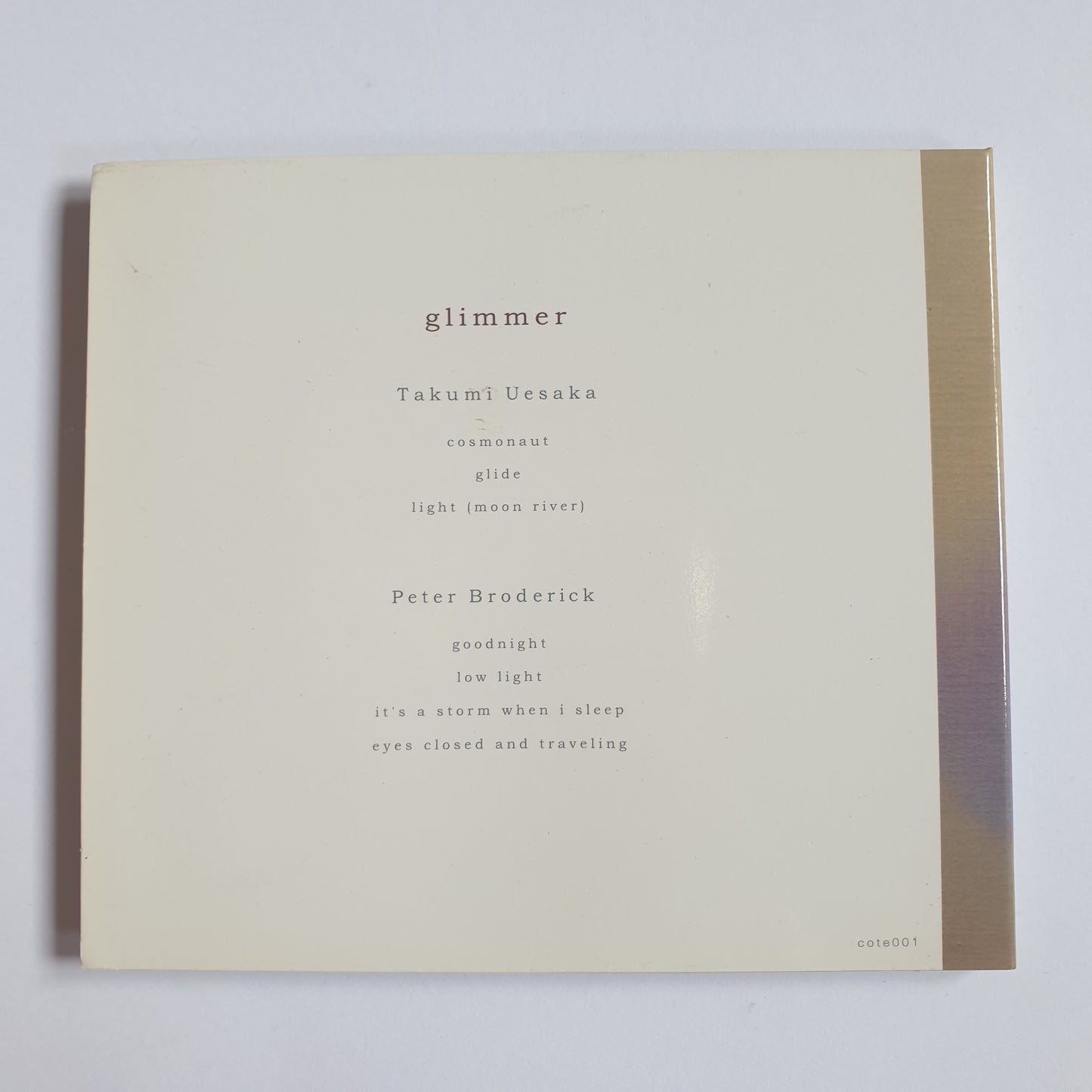 TAKUMI UESAKA & PETER BRODERICK - Glimmer