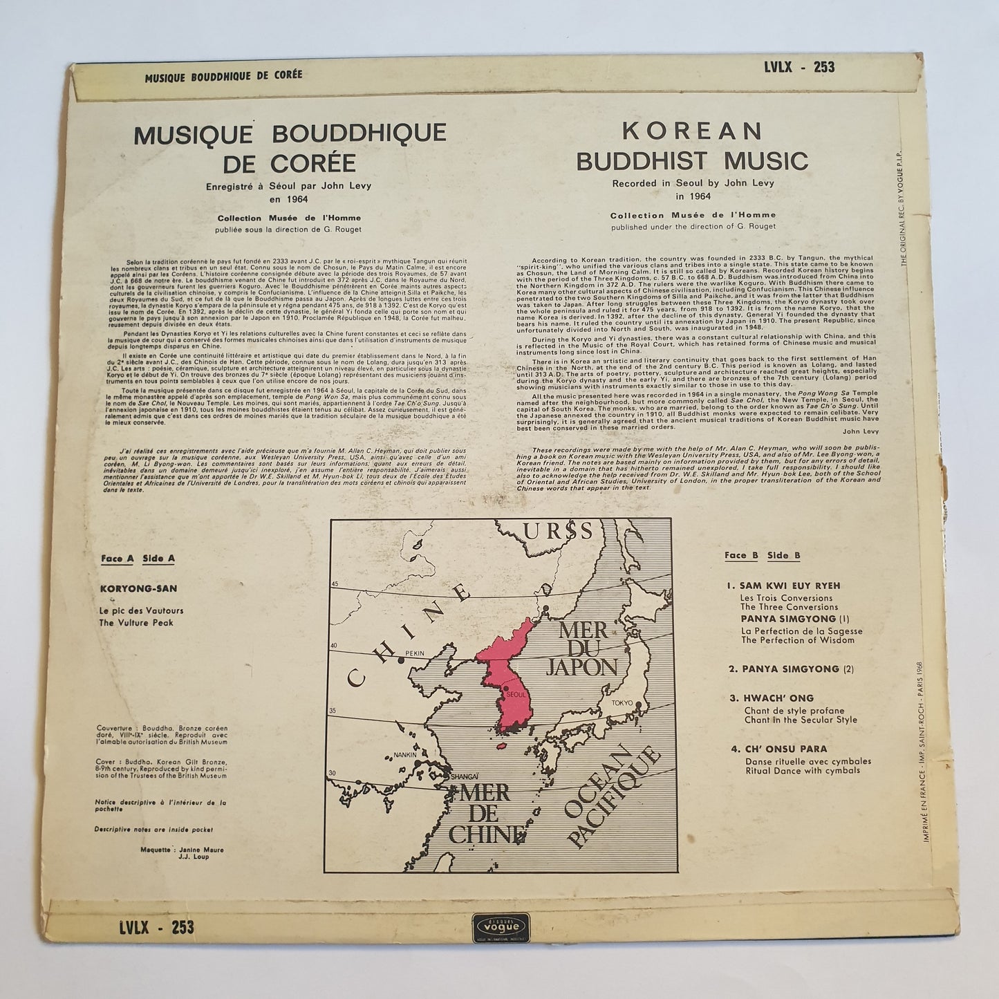 JOHN LEVY - Musique Bouddhique De Corée