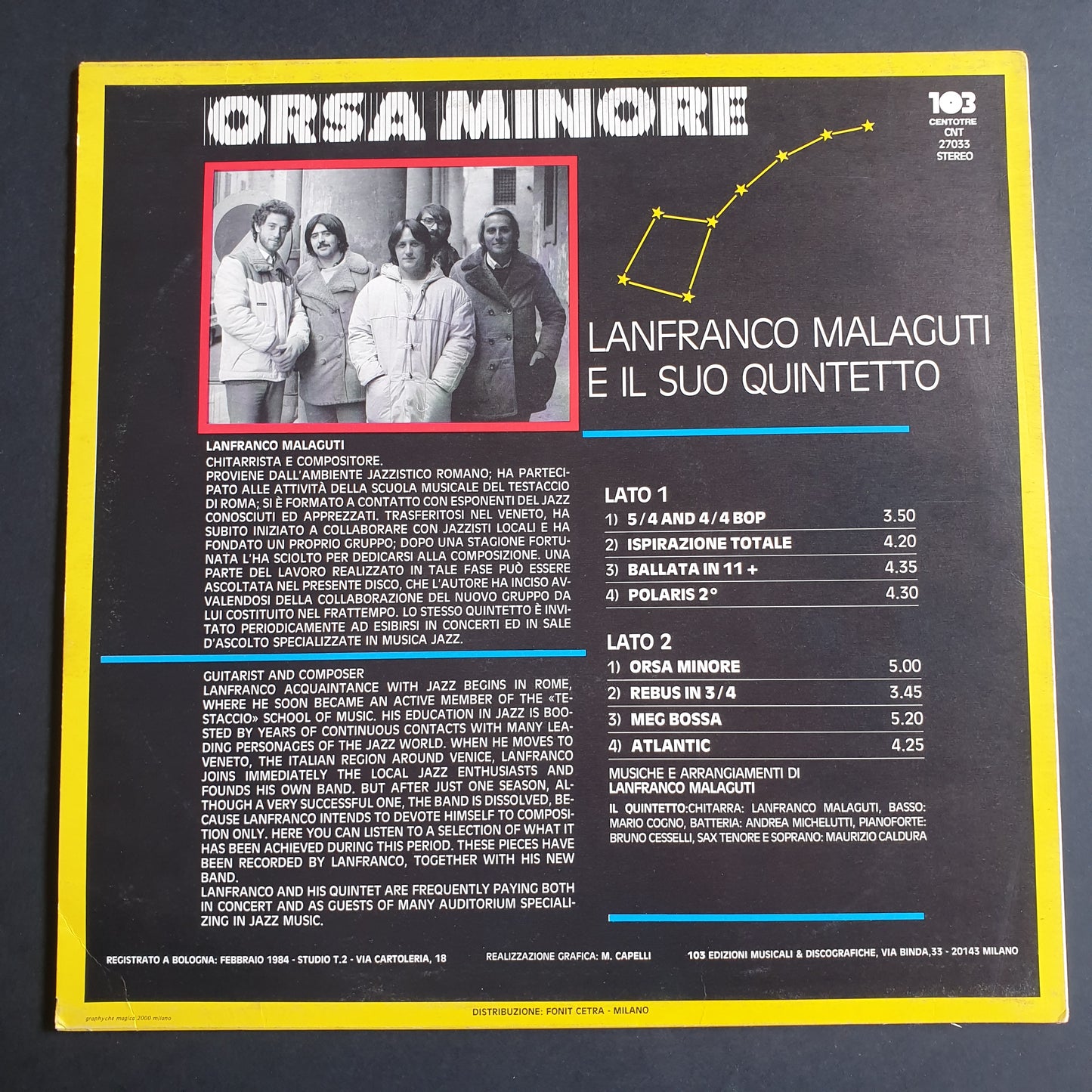 LANFRANCO MALAGUTI - Orsa Minore