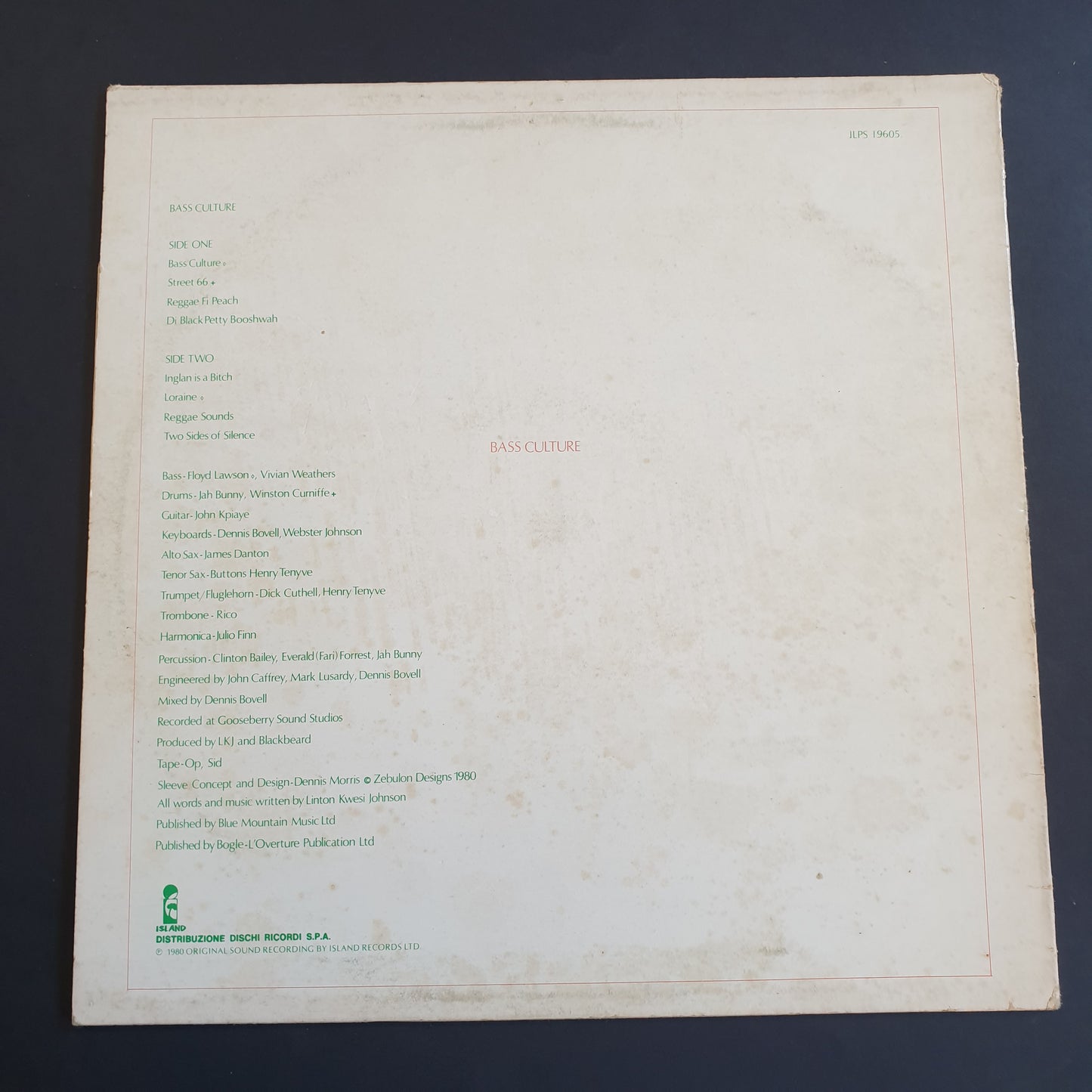 LINTON KWESI JOHNSON - Bass Culture
