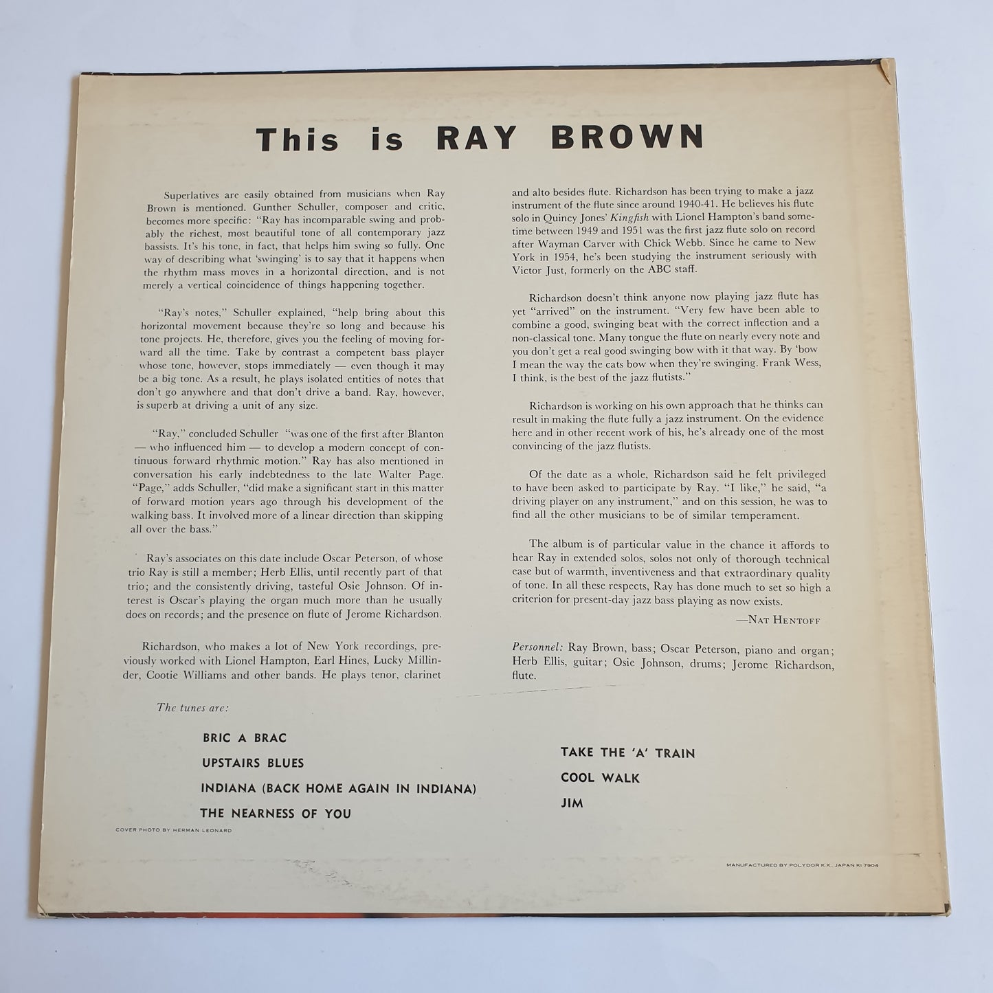 RAY BROWN - This Is Ray Brown