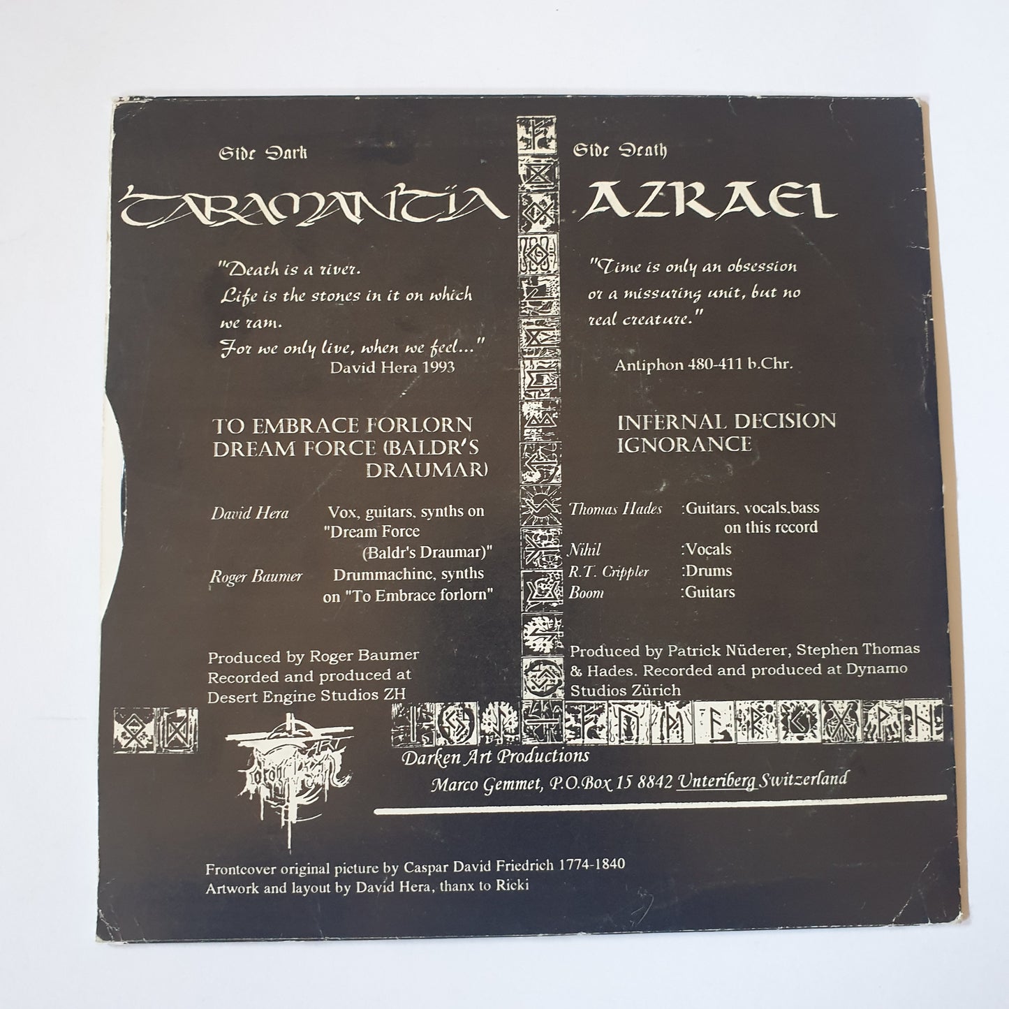 TARAMANTIA / AZRAEL - Dark Are The Veils Of Death