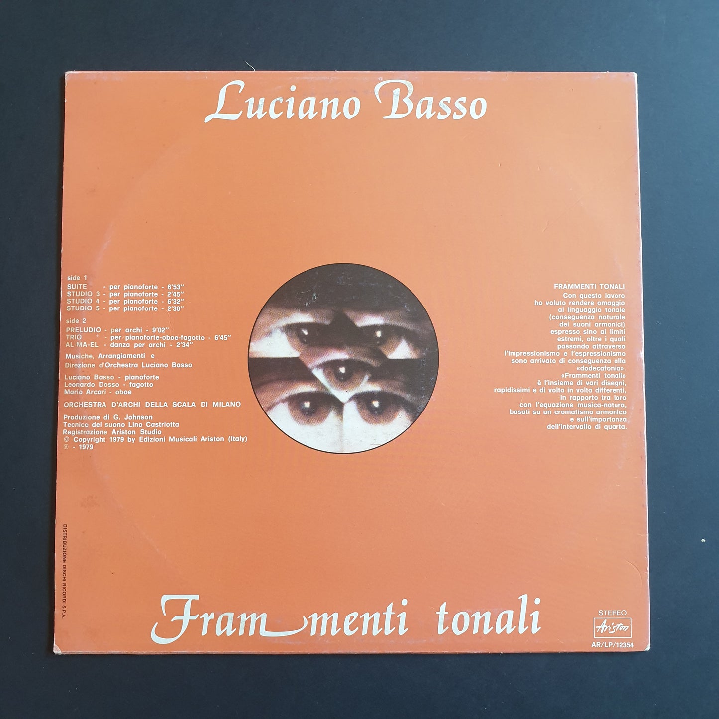 LUCIANO BASSO - Frammenti Tonali