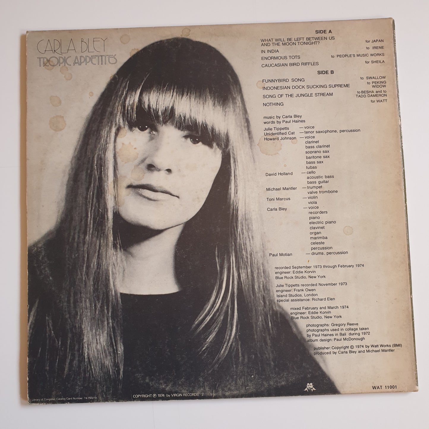 CARLA BLEY - Tropic Appetites