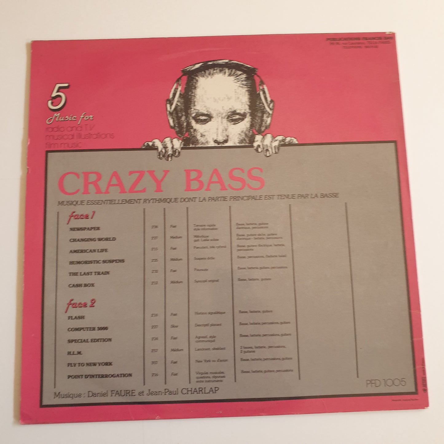 DANIEL FAURE / JEAN PAUL CHARLAP - Crazy Bass
