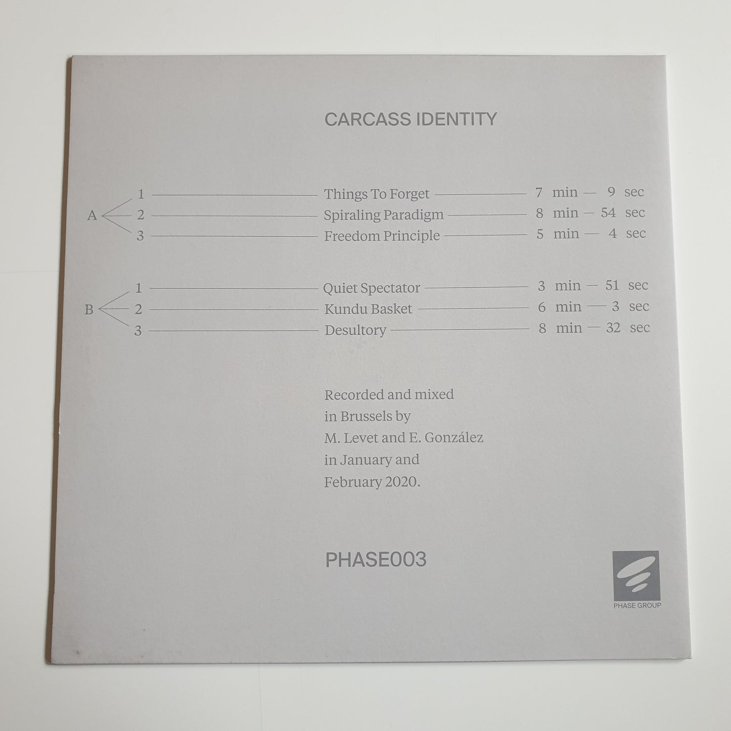 CARCASS IDENTITY - S/T