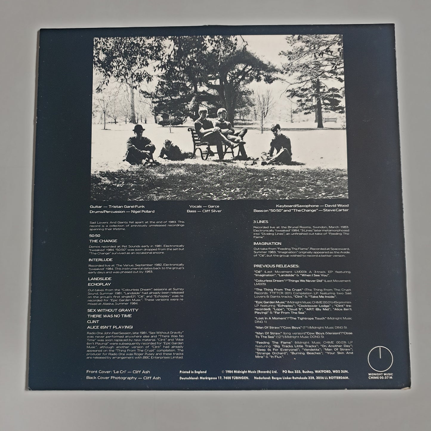 SAD LOVERS & GIANTS - In The Breeze