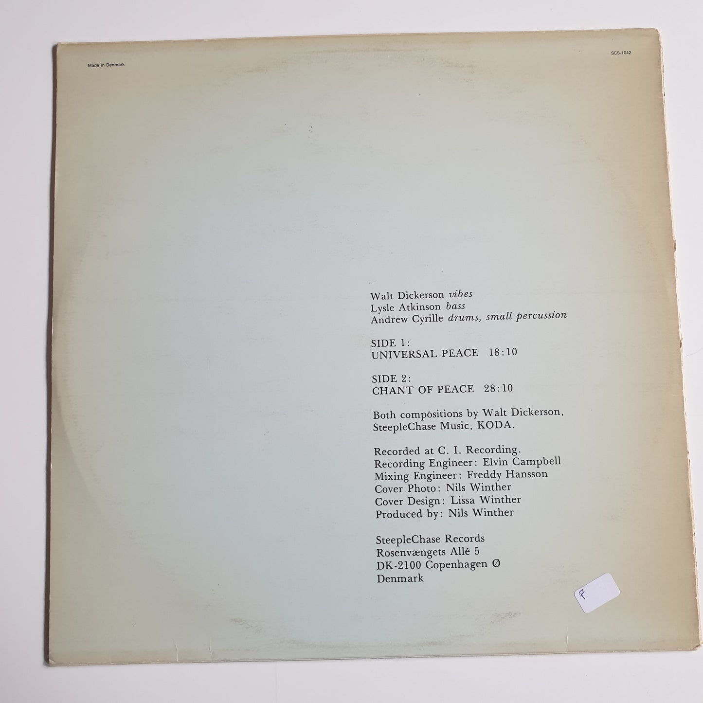 WALT DICKERSON TRIO - Peace