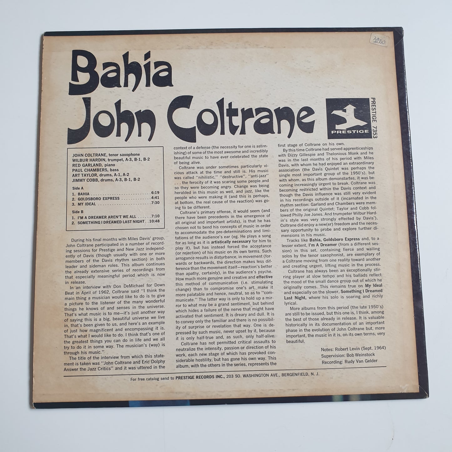 JOHN COLTRANE - Bahia