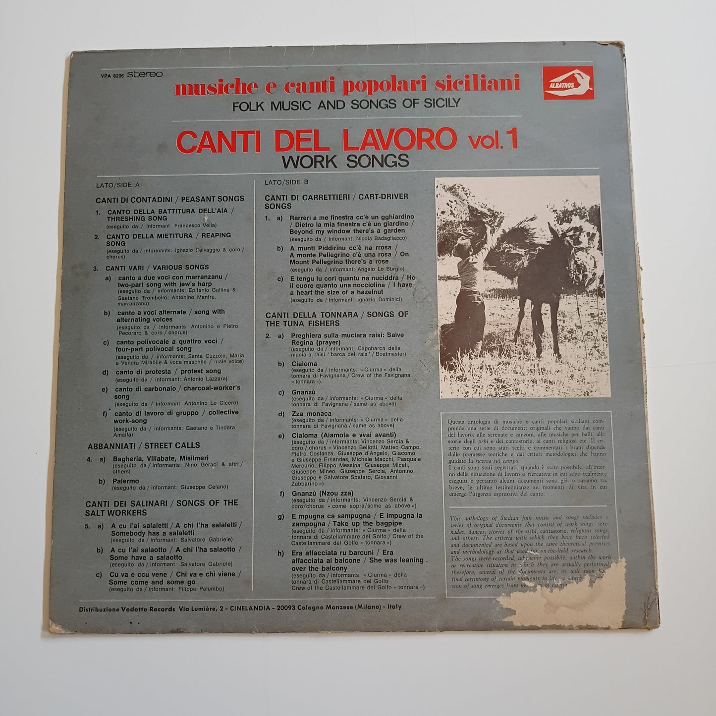 V.A. - Canti del Lavoro Vol. 1 - Musiche e Canti Popolari Siciliani